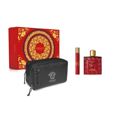 1 - Versace Eros Flame Eau De Parfum 100ml + Eros Flame Travel Spray 10 ml + Trousse For Man