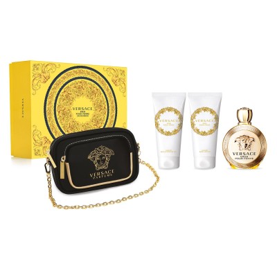 1 - Versace Eros Pour Femme Eau De Parfum 100ml + Bath & Shower Gel 100 ml + Body Lotion 100 ml + Clutch For Woman
