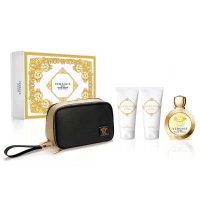 1 - Versace Eros Pour Femme Eau de Toilette 100ml + Lozione Corpo 100ml + Gel Doccia 100ml + Black & Gold Travel Beauty