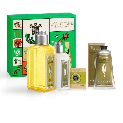1 - L'Occitane Cofanetto Corpo Verbena: Gel doccia Verbena 250ml + Latte corpo Verbena 70ml + Crema mani Verbena 75ml + Sapone s