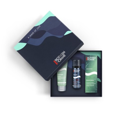 1 - Biotherm Coffret 2020 Aquapower Gel 75 ml + Shower Gel 75 ml + Foam Shaver 50 ml