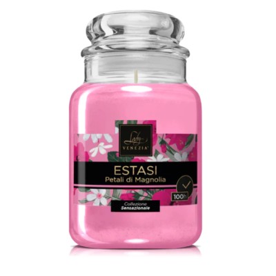 1 - Lady Venezia Estasi Magnolia wax candle Cylinder Pink 1 pc(s)
