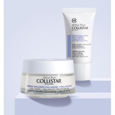 1 - Collistar Cofanetto Attivi Puri Balsamo Collagene + Malachite 50ml + In Regalo Tubo Crema Balsamo Collagene + Malachite 25 m
