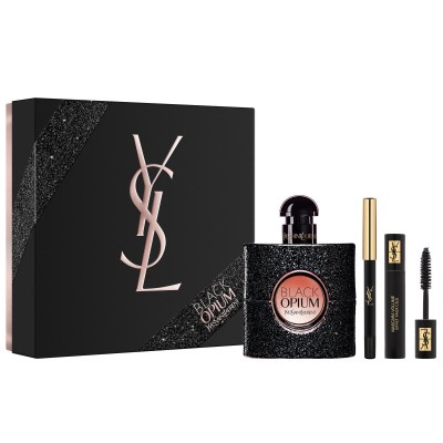 1 - Yves Saint Laurent Black Opium Eau de Parfum 50ml + Mini Eye Pencil 01 Black 0.8g + Mini Mascara 2ml Gift Set 2020