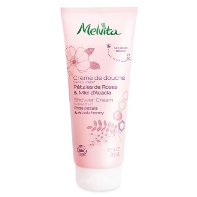 1 - Melvita Gel doccia rosa e miele di acacia bio 200ml