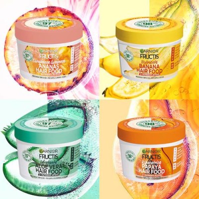 1 - Garnier Fructis Hair Food Ananas maschera per capelli 390 ml Donna