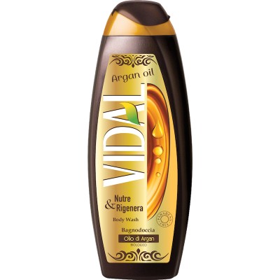 1 - Vidal Argan Oil Shower gel Unisex Body Citrus, Wood 500 ml