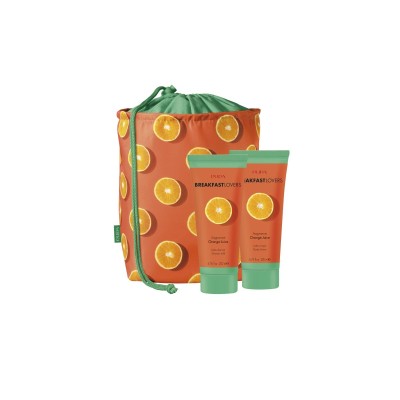 1 - PUPA Milano Breakfast Lovers Kit 1 Latte Doccia 200ml + Latte Corpo 200ml 003 Orange Juice