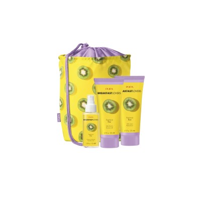 1 - PUPA Milano Breakfast Lovers Kit 4 Latte Doccia 200ml + Latte Corpo 200ml + Acqua Profumata 100ml 005 Kiwi