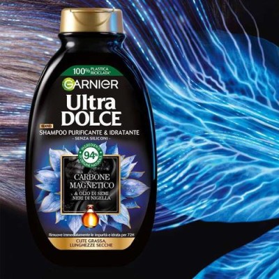 1 - Garnier Ultra Doux Carbone Magnetico Unisex Non-professional Shampoo 400 ml