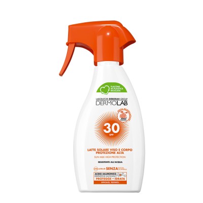 1 - Dermolab Latte solare viso e corpo protezione alta SPF 30 250ml