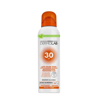 1 - Dermolab Latte solare spray viso e corpo protezione alta SPF 30 150ml