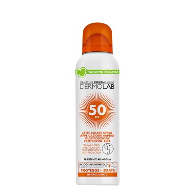 1 - Dermolab Latte solare spray viso e corpo protezione alta SPF 50 150ml