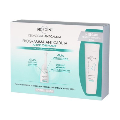1 - Biopoint Anticaduta Kit Uomo 20 x 6 ml + Shampoo 200 ml