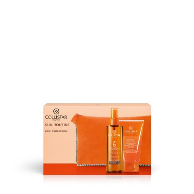 1 - Collistar Cofanetto Olio Secco Superabbronzante Idratante SPF 6 + Doccia-Shampoo Doposole Idratante Restitutivo 150 ml + Poc