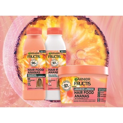 1 - Garnier Fructis Balsamo Hair Food Ananas Lunghezze Luminose 350ml