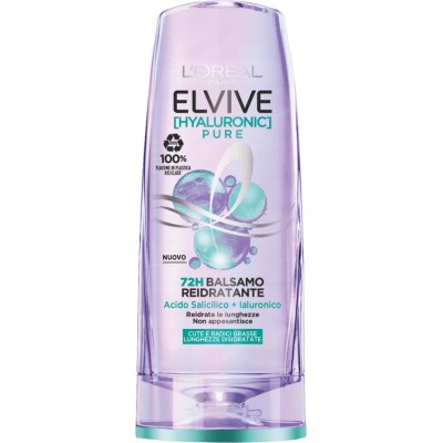 1 - L’Oréal Paris Elvive Hyaluronic Pure 72H Balsamo Reidratante72H Balsamo Reidratante 400ml