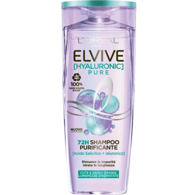1 - L’Oréal Paris Elvive Hyaluronic Pure 72H Shampoo Purificante 400ml