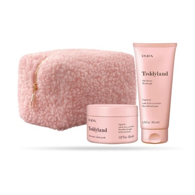 1 - PUPA Milano Teddyland - Kit 2 Gel Doccia e Scrub Corpo 001 Rice Milk and Sugar