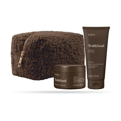 1 - PUPA Milano Teddyland - Kit 2 Gel Doccia e Burro Scrub 004 Coconut Milk and Coffee Beans