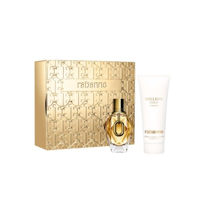 1 - Rabanne Cofanetto Million Gold For Her Eau de Parfum 50ml e Lozione per il corpo 100ml