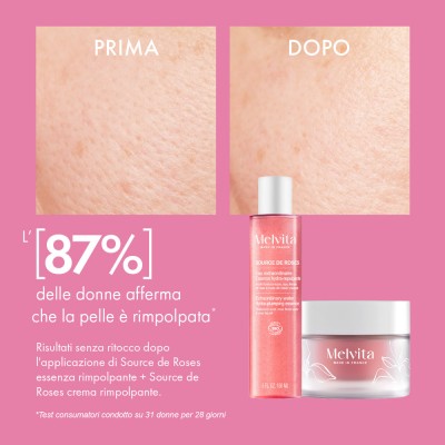 1 - Melvita Acqua straordinaria - Essenza idra-rimpolpante Source de Roses 150ml