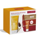 1 - Clarins Routine protezione solare anti-età - Corpo & Viso protetti.