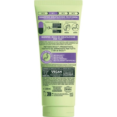 1 - Garnier Fructis Shampoo per idratare e detergere il riccio 200ml