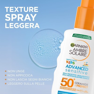 1 - Garnier Ambre Solaire Advanced Sensitive Kids Ceramide Protect Spray 200ml