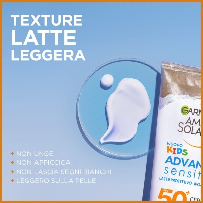 1 - Garnier Ambre Solaire Advanced Sensitive Kids Ceramide Protect Latte Protettivo 200ml