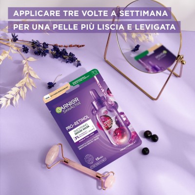 1 - Garnier SkinActive Maschera in Tessuto Pro-Retinol Levigante 22 g