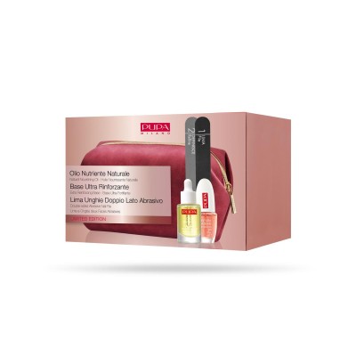 1 - PUPA Milano Natural Nourishing Oil 8ml & Reinforcing Base 5ml & Nail File