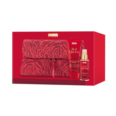 1 - PUPA Milano Red Queen, 003 Sophisticated Fruity, Latte Doccia Esfoliante 200 ml & Eau de Toilette 100 ml
