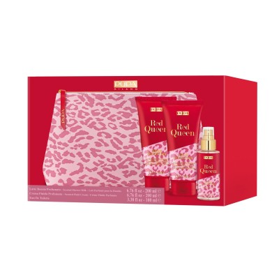 1 - PUPA Milano Red Queen, 002 Fresh Aldehydes, Shower Milk 200 ml & Fluid Cream 200 ml & Eau de Toilette 100 ml