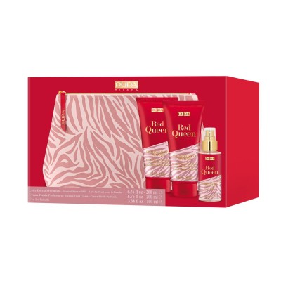 1 - PUPA Milano Red Queen, 005 Extravagant Chypre, Shower Milk 200 ml & Fluid Cream 200 ml & Eau de Toilette 100 ml