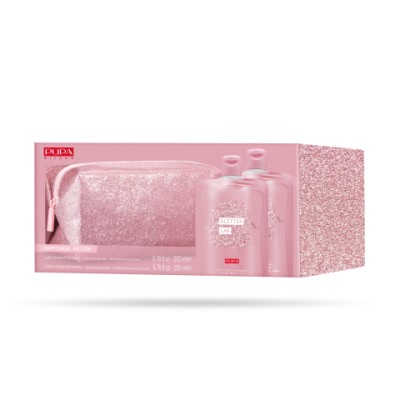 1 - PUPA Milano Kit Glitter Lab 001 Happiness Potion Latte Doccia Profumato 200ml + Crema Corpo Illuminante 200ml