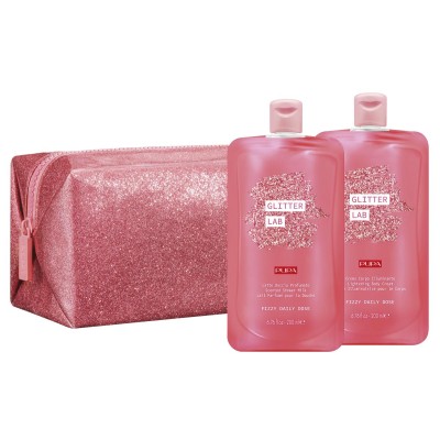1 - PUPA Milano Kit Glitter Lab 002 Frizzy Daily Dose Latte Doccia Profumato 200ml + Crema Corpo Illuminante 200ml