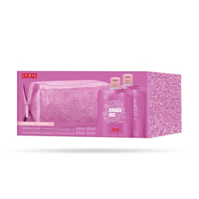 1 - PUPA Milano Kit Glitter Lab 005 Starlight Infusion Latte Doccia Profumato 200ml + Crema Corpo Illuminante 200ml