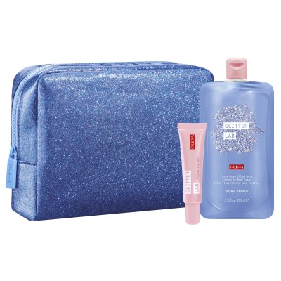 1 - PUPA Milano Glitter Lab 003 Shiny Remedy Lightening Body Cream 200ml + Lip Balm 15ml