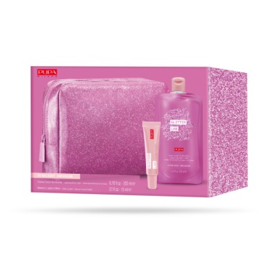 1 - PUPA Milano Kit Glitter Lab 005 Starlight Infusion Crema Corpo Illuminante 200ml + Balsamo Labbra 15ml