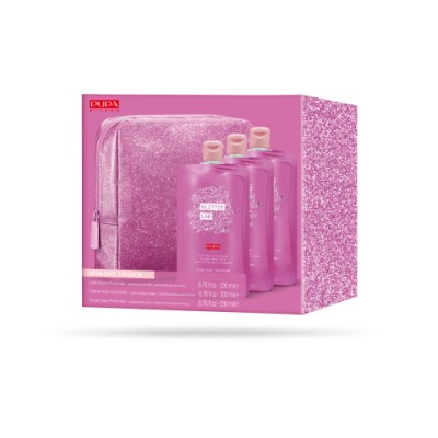 1 - PUPA Milano Kit Glitter Lab 005 Starlight Infusion Latte Doccia 200ml + Crema 200ml + Scrub Corpo 200ml