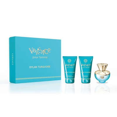 1 - Versace Dylan Turquoise Eau De Toilette 50ml + Lozione Corpo 50ml + Gel Doccia 50ml