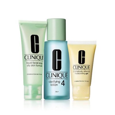1 - Clinique Liquid Facial Soap 50 ml + Clarifying Lotion 100 ml + Moisturizing Gel 30 ml