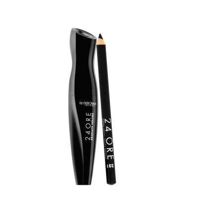 1 - Deborah Milano 24 Ore Absolute Volume Mascara + Waterproof Two-Phase Cleanser eye makeup set 4 pc(s)