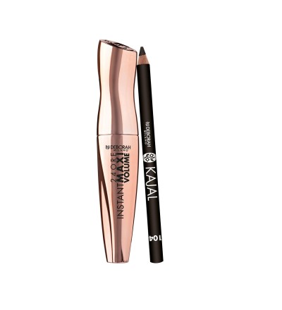 1 - Deborah Milano 24Ore Instant Maxi Volume + Kajal Nero + Struccante Bifasico Waterproof