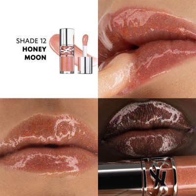 2 - Yves Saint Laurent Loveshine Plumping Lip Oil Gloss 12 Honey Moon 6g
