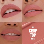 3 - Maybelline Maybe Its Lipstick Matte 001 Crop Top Opaco