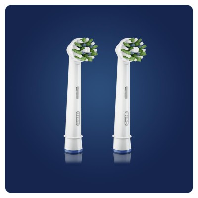 1 - Oral-B CrossAction Clean Maximiser Brush Heads 2 pz Bianco
