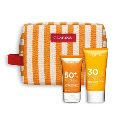 1 - Clarins Routine solare viso alta protezione