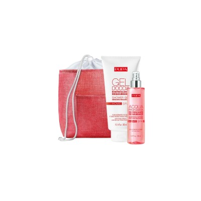 1 - PUPA Milano Kit Home Spa 007 Tiare Extract Rinfrescante Riequilibrante Gel Doccia 300ml + Acqua Profumata 150ml